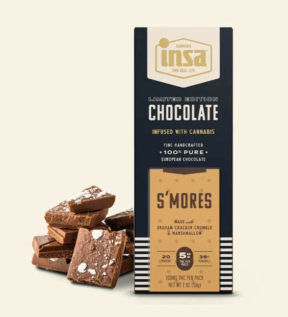 Photograph of product: Smores Chocolate Bar | 100mg | INSA