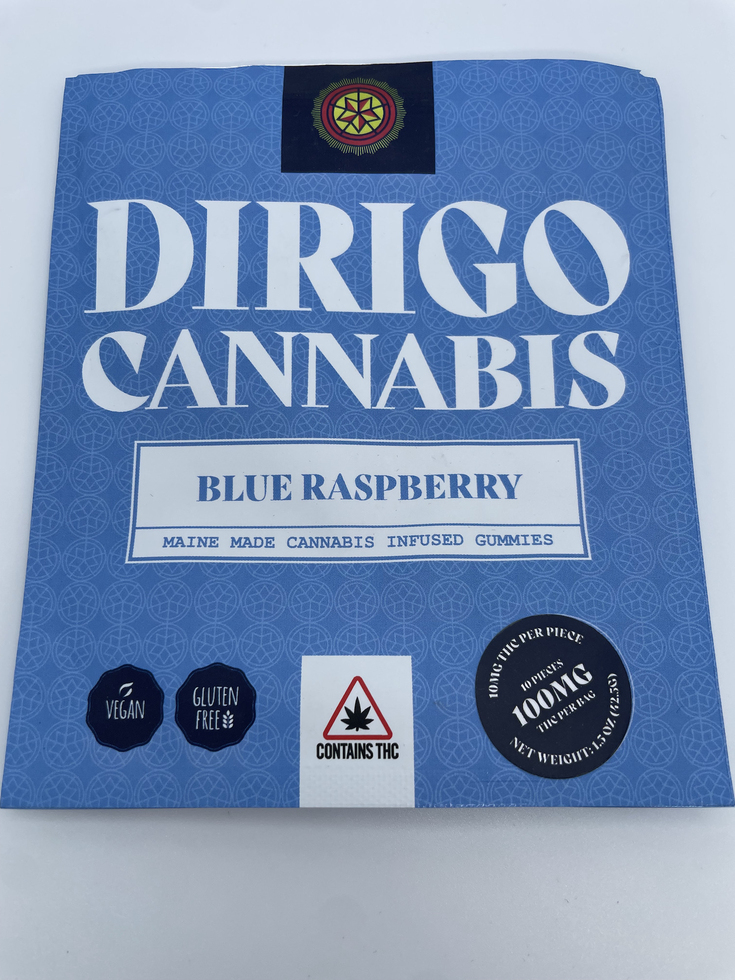 Photograph of product: Dirigo Oui'd - Blue Raspberry Gummies (100MG)