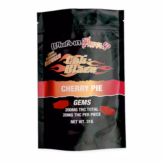 Photograph of product: Cali-Blaze - Liquid Diamonds Infused Gummies - (200mg) - **CHERRY PIE** (7/$20)