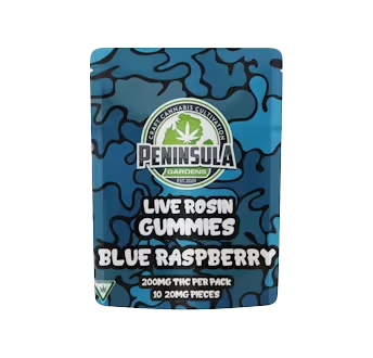 Photograph of product: Blue Raspberry | Rosin Gummies 200MG | Peninsula Gardens