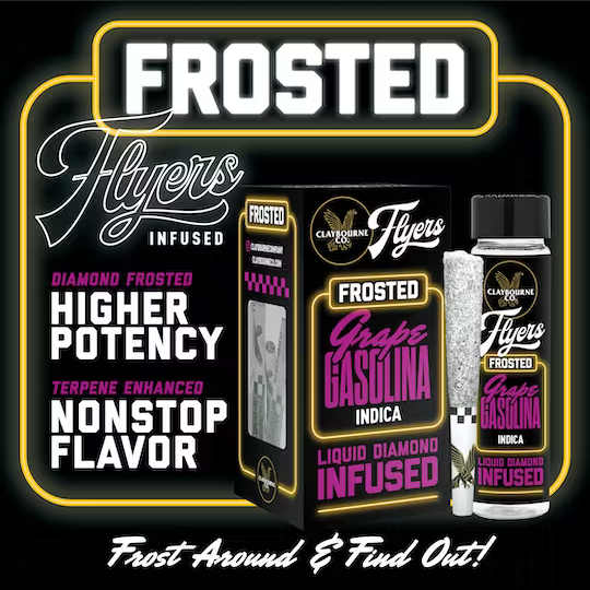 Photograph of product: GRAPE GASOLINA 2.5G | INF 5PK CLAYBOURNE CO. FLYERS FROSTED Oui'd