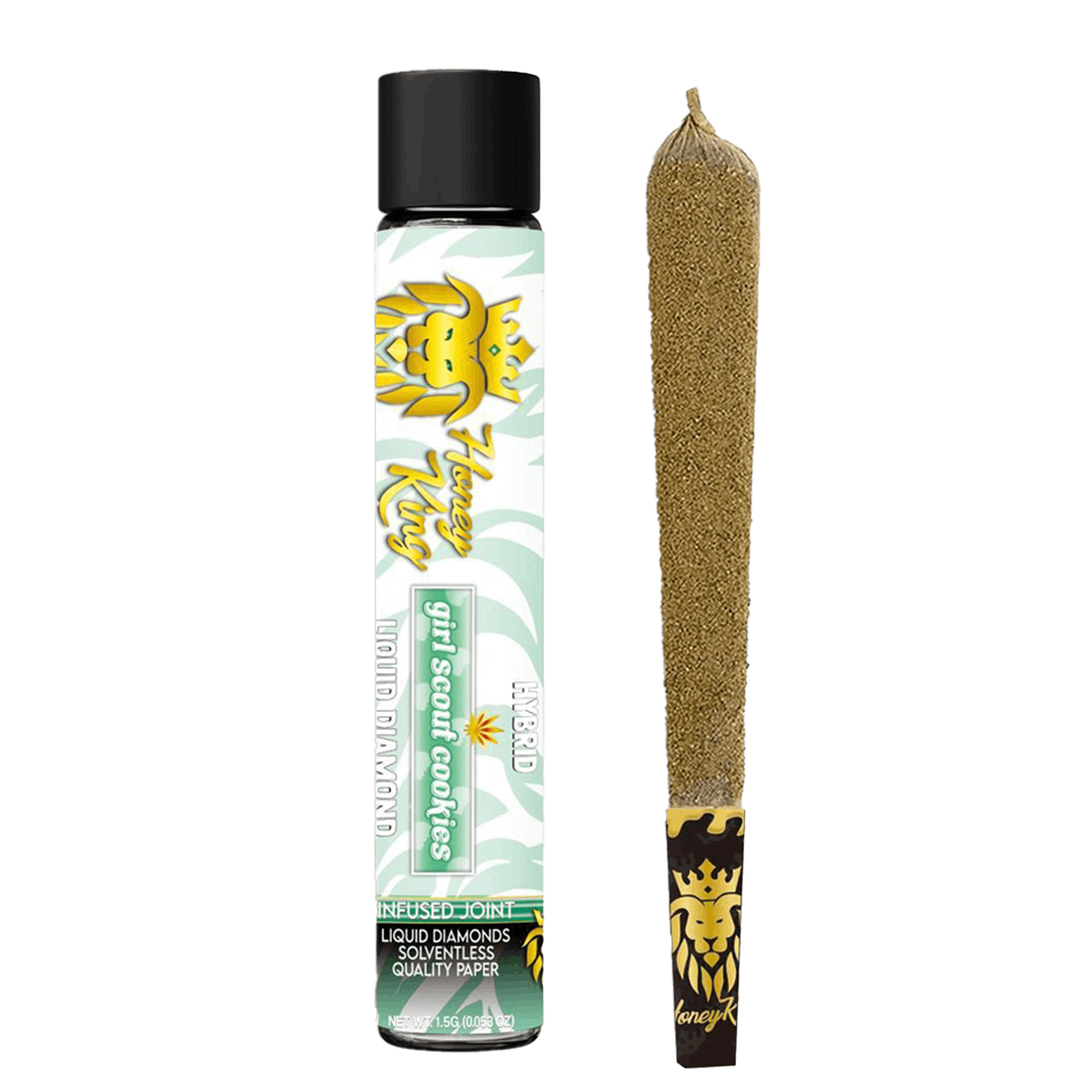 Photograph of product: HONEY KING DIAMOND INFUSED PRE-ROLL - GIRL SCOUT COOKIES