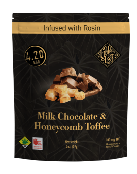 Photograph of product: 4.20 Bar Mini - Gold Leaf - Milk Chocolate Honeycomb [100mg] - 10pk DOH Edibles