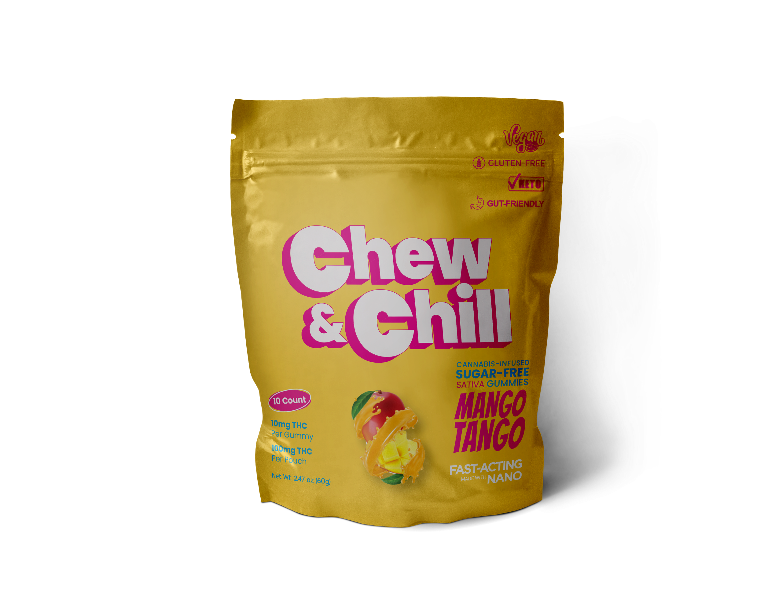 Photograph of product: Chew&Chill - Mango Tango Gummy -20pk