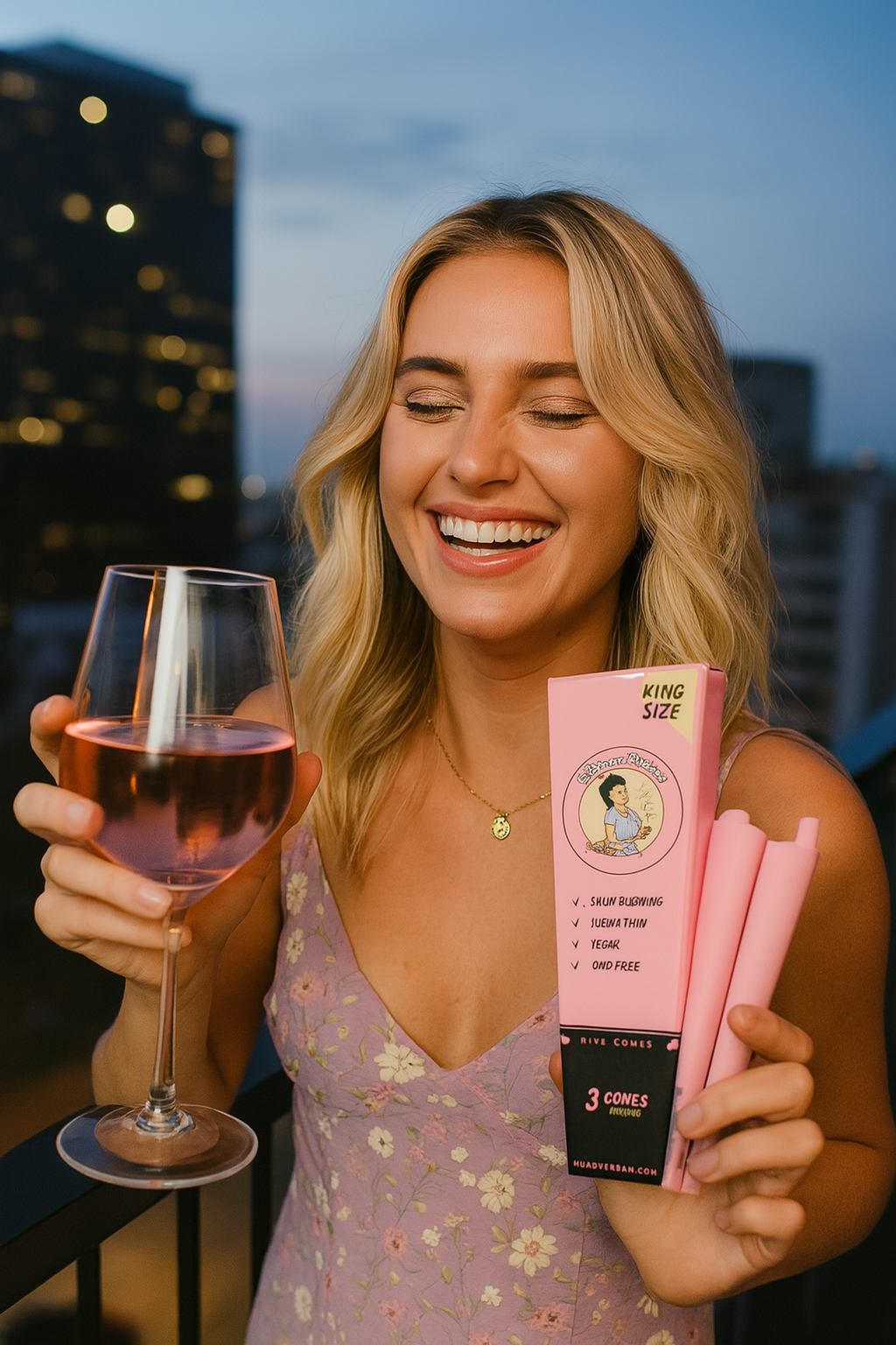 Photograph of product: Blazy Susan - King Size Pink Pre Rolled Cones