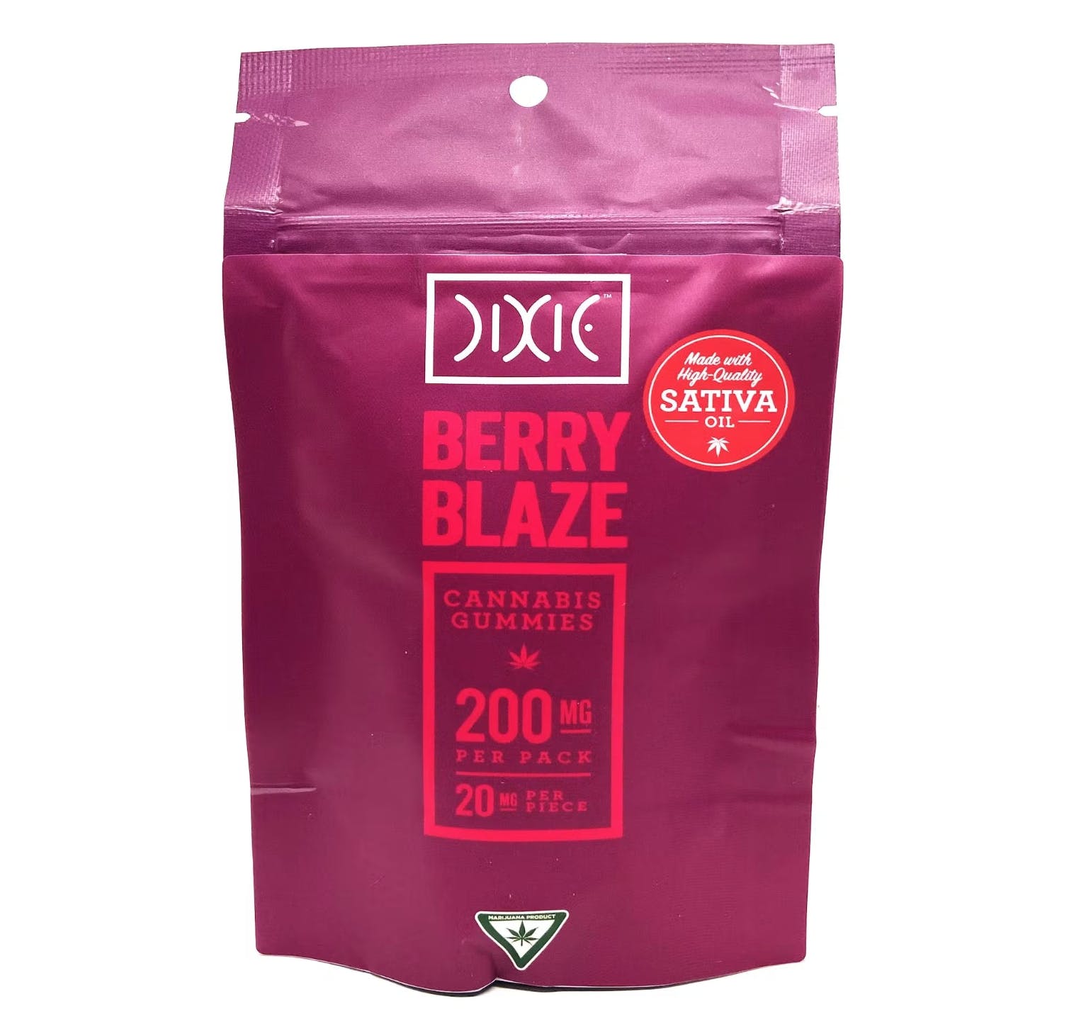 Photograph of product: Dixie Gummies Berry Blaze Oui'd 200mg