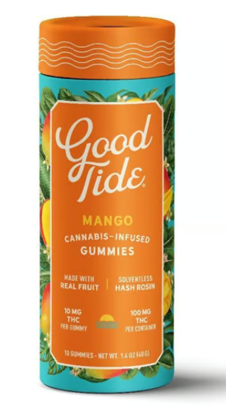Photograph of product: Good Tide Mango Hash Rosin Gummies