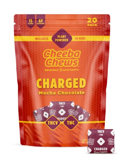 Photograph of product: Cheeba Chews: Charged Chews | 2:1 TH-oui:TH-ouiV | 100mg TH-oui | 20pk
