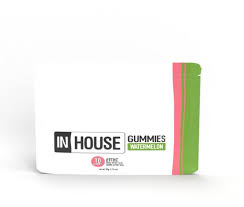 Photograph of product: In House Watermelon 2:1 TH-oui:CBG Fast Acting Gummies (10mg/100mg) (In House)