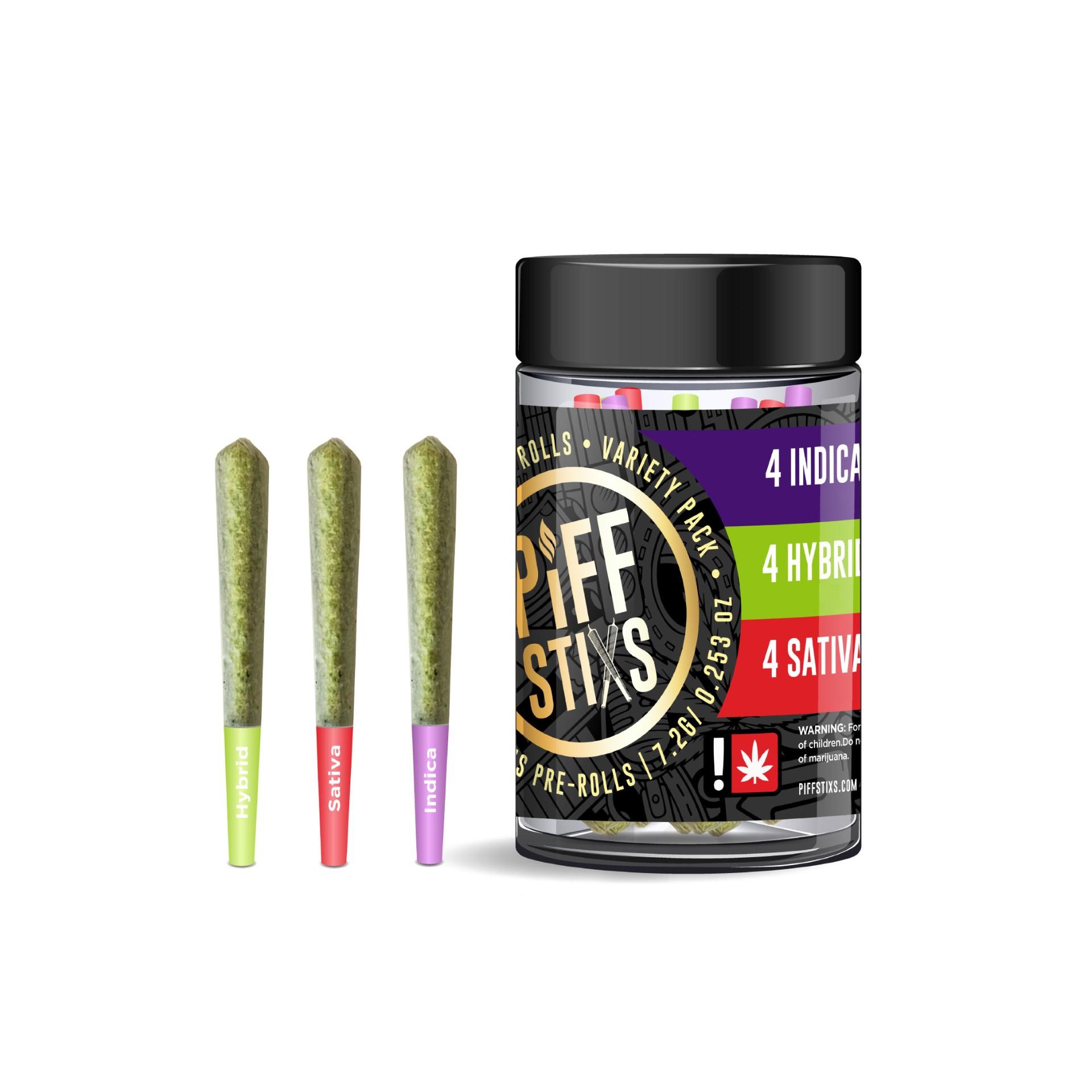 Photograph of product: Piff Stixs - Variety 12 Pack - Prerolls