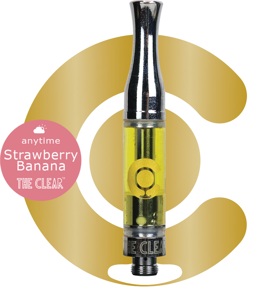 Photograph of product: The Clear 1000mg Cartridge Strawberry Banana