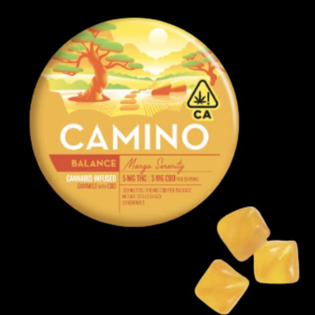 Photograph of product: Mango Serenity 1:1 THC/CBD Gummies - 