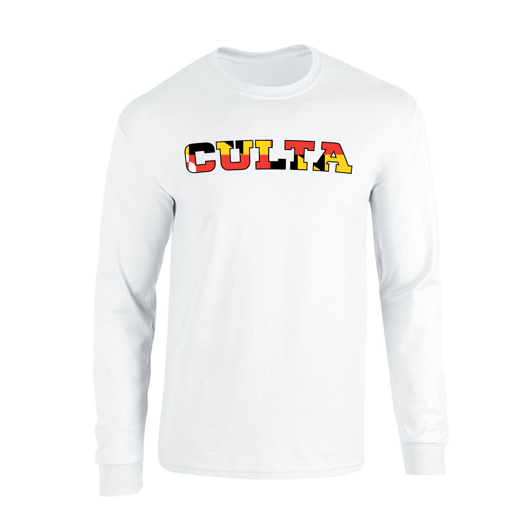 Photograph of Product: CULTA Varsity Flag L/S Tee | White