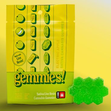 Photograph of product: Gemmies | Electric Apple | Single Cluster Gummy 100mg