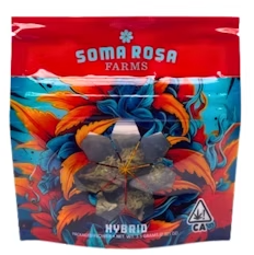 Photograph of product: SOMA ROSA 3.5G ORANGE PEACH $25 | NON-CANNABIS ACCESSORY $12 | CANNABIS GOOD $3 | EXCISE TAX $0.57