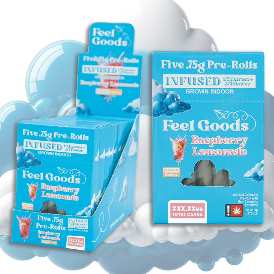 Photograph of product: Feel Goods Pink Lemonade Flavored and Infused Preroll 5 Pack