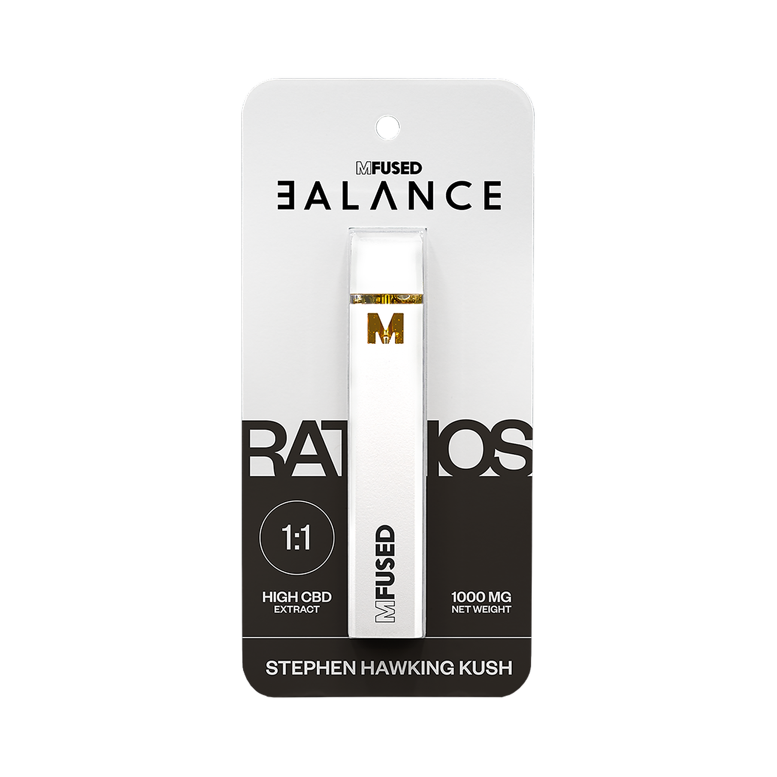 Photograph of product: Stephen Hawking Kush 1:1 CBD Disposable Cartridge | 1g