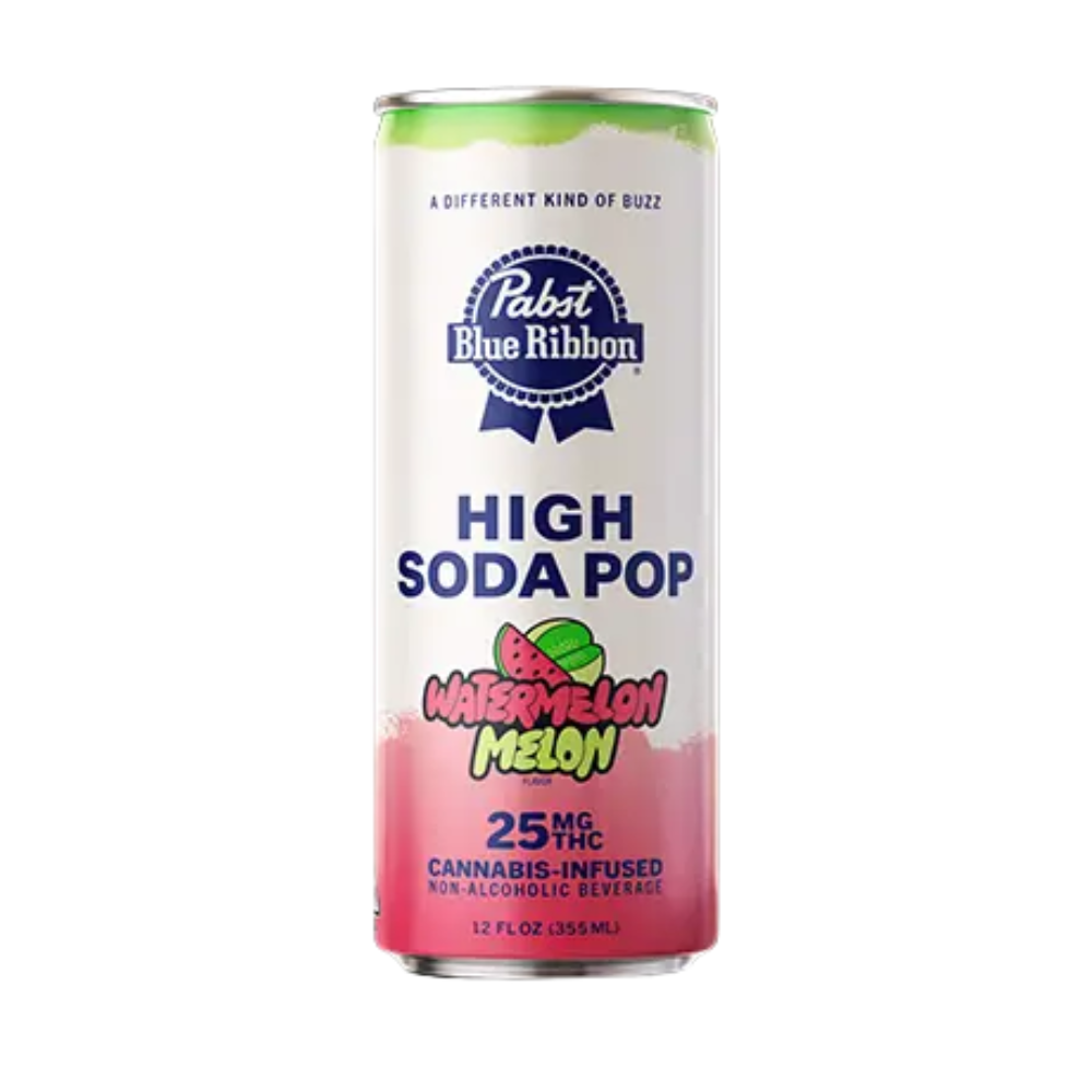Photograph of product: WATERMELON MELON SELTZER 25MG - PABST BLUE RIBBON