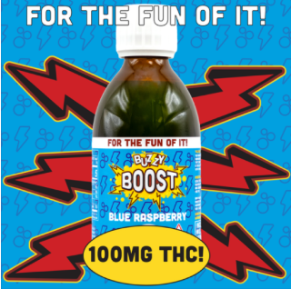 Photograph of product: BZY | Buzzy Boost Blue Raspberry Drink | 100mg TH-oui