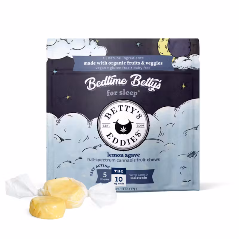 Photograph of product: Bedtime Lemon Agave Chews 10mg 5pk