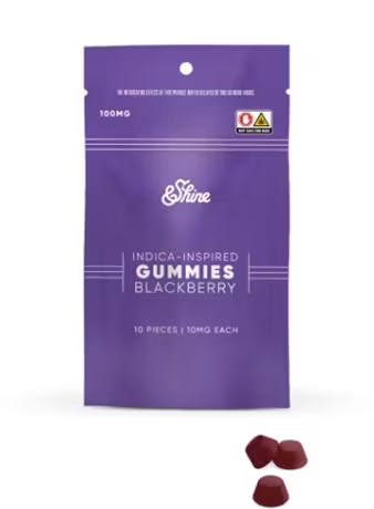 Photograph of product: &SHINE | Blackberry | Gummies | 100mg 10pk