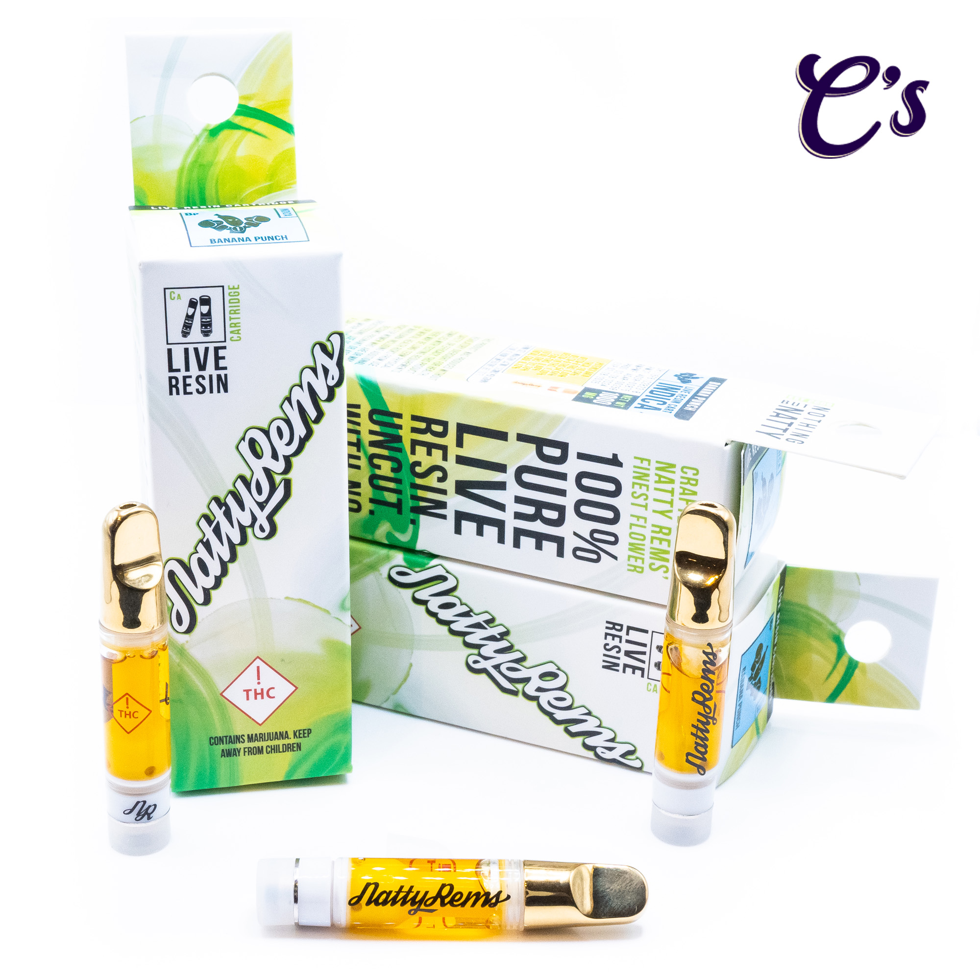 Photograph of product: Natty Rems | Gold Tip Live Resin Cart (H) Major Tom 1g
