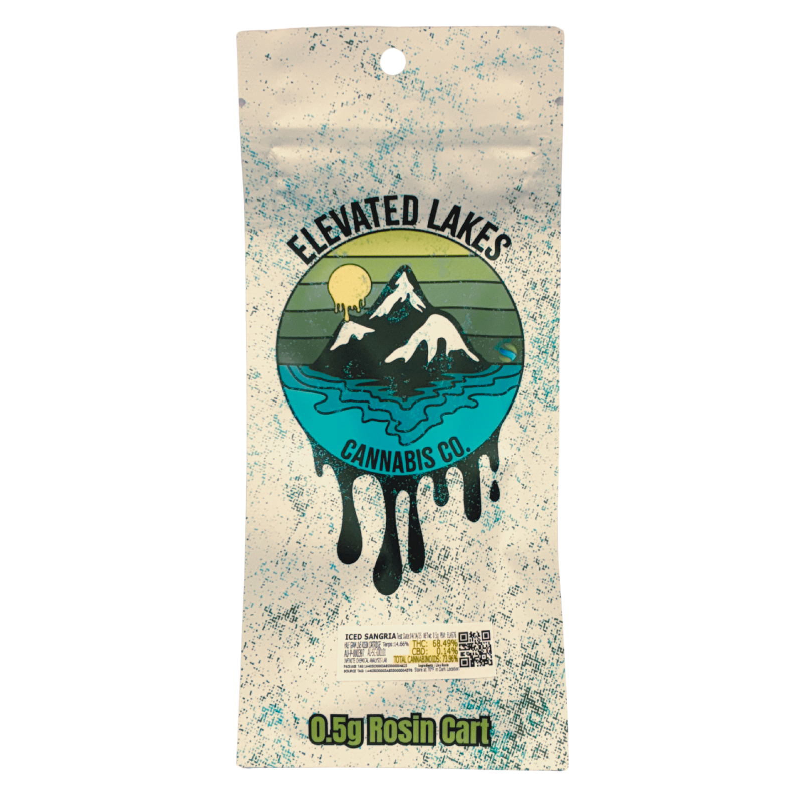 Photograph of product: Elevated Lakes | Iced Sangria | Live Rosin Cartridge