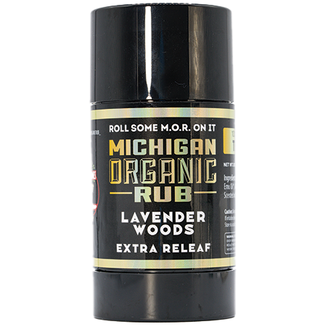 Photograph of product: Michigan Organic Rub - Roll On - Lavender Woods Extra Releaf (1000mg)