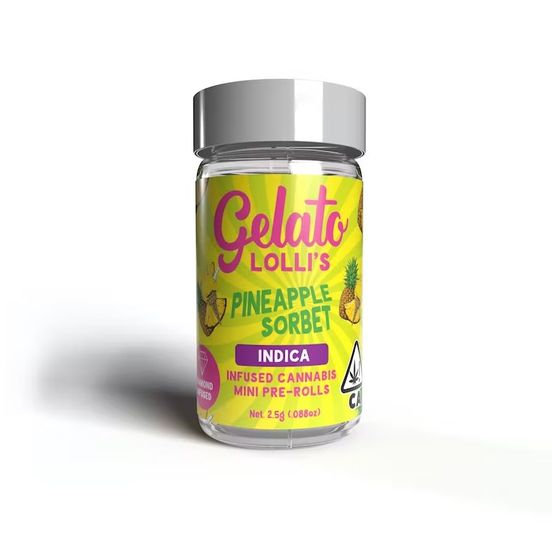 Photograph of product: Gelato Infused Mini Pre-roll Pack Pineapple Sorbet 3g - 