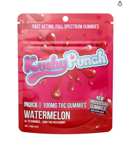 Photograph of product: Individual Oui'd Watermelon Gummy 100mg   100 Mg