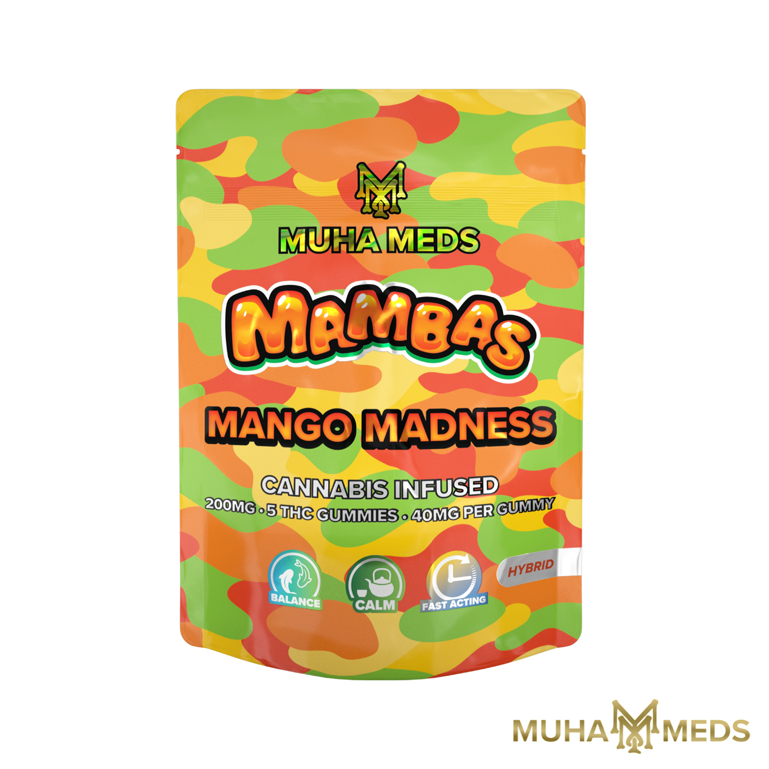 Photograph of product: Mambas Mango Madness Gummies - 200mg