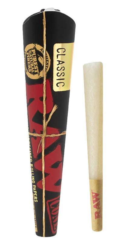 Photograph of product: Raw Black 1-1/4 Size Cones 6 Pk