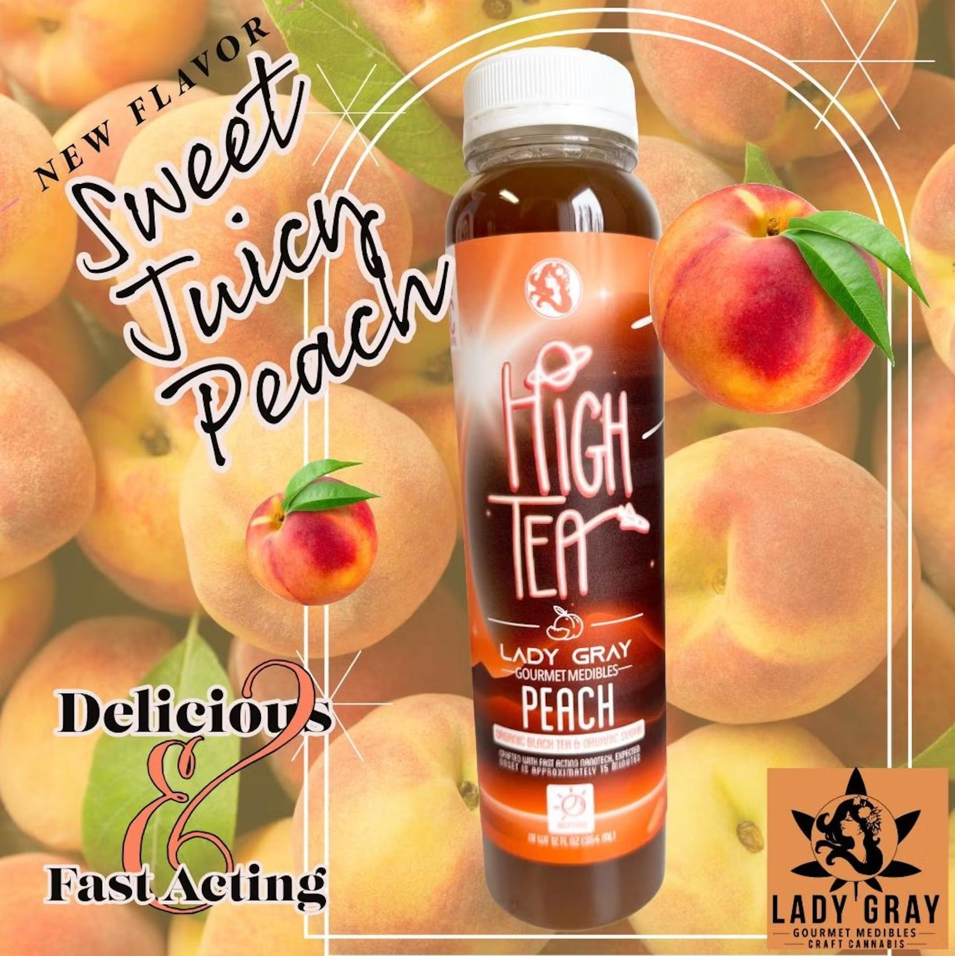 Photograph of product: High Tea (100mg) - Peach by Lady Gray