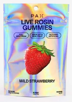 Photograph of product: Wild Strawberry Live Rosin Gummy 100mg (20Pk) (S)