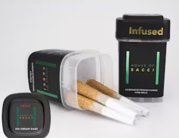Photograph of product: House Of Sacci | Ice Cream Cake 3x Infused | Pre-Roll Pk | 5 x 0.7gg