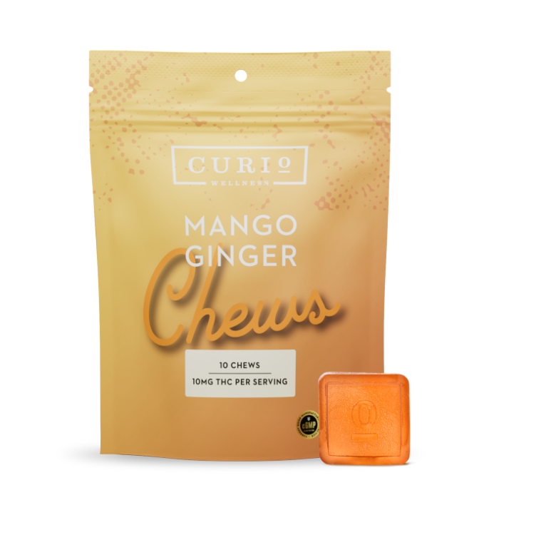 Photograph of product: Mango Ginger 10mg (10ct) - Curio Chews