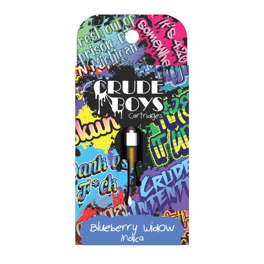 Photograph of product: Crude Boys 1g Cart Blueberry Widow