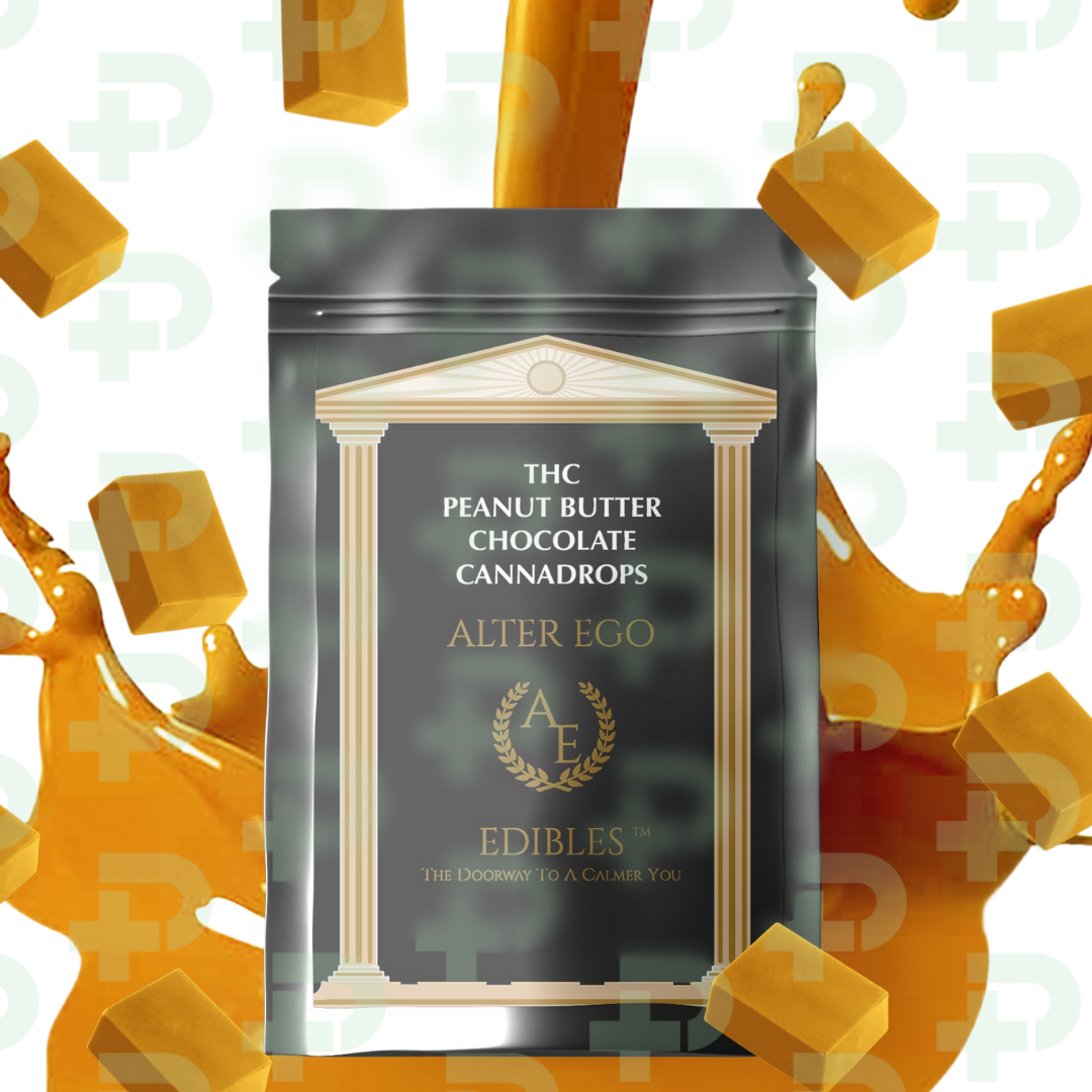 Photograph of product: Alter Ego - Peanut Butter Chocolate Cannadrops 200mg