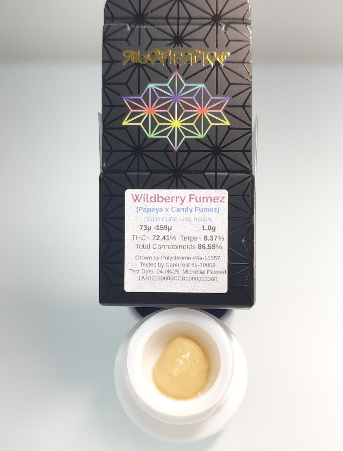 Photograph of product: Wildberry Fumez Live Rosin By Polychrome Press
