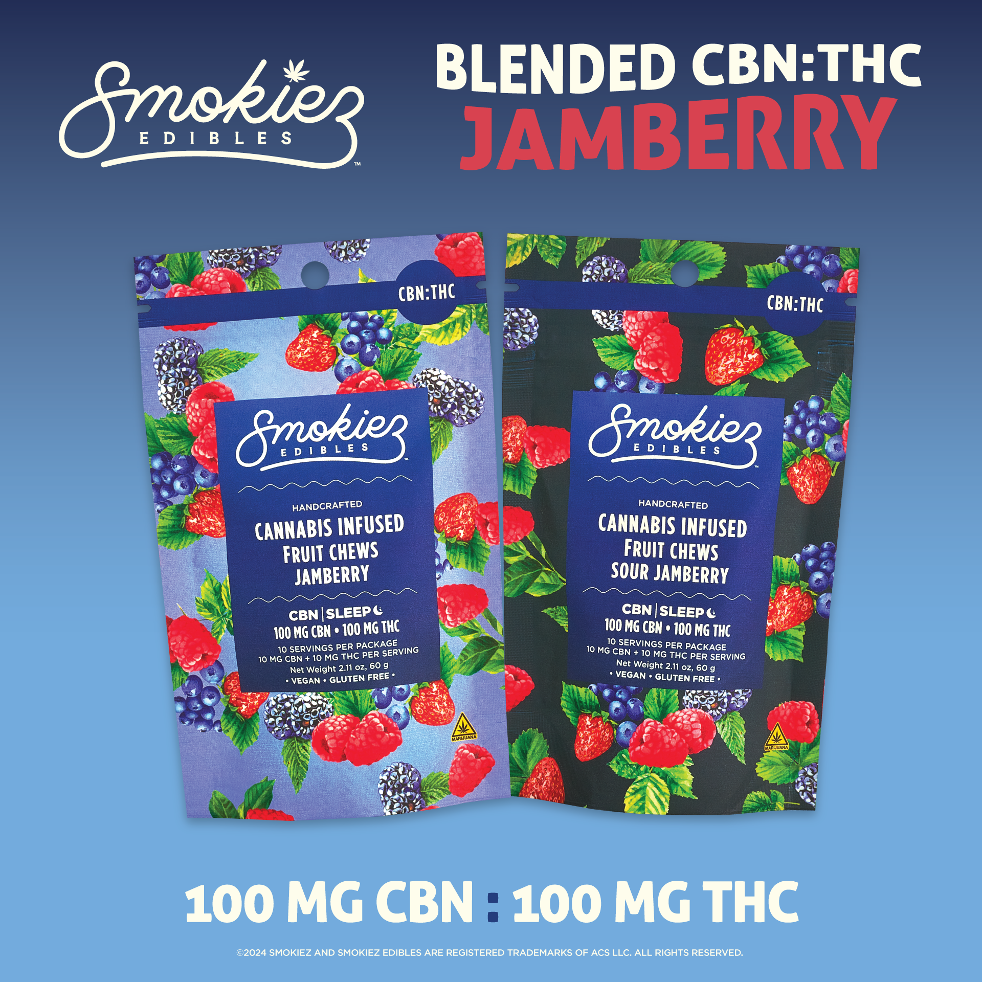 Photograph of product: (Smokiez) Sour Jamberry - (10pcs)
