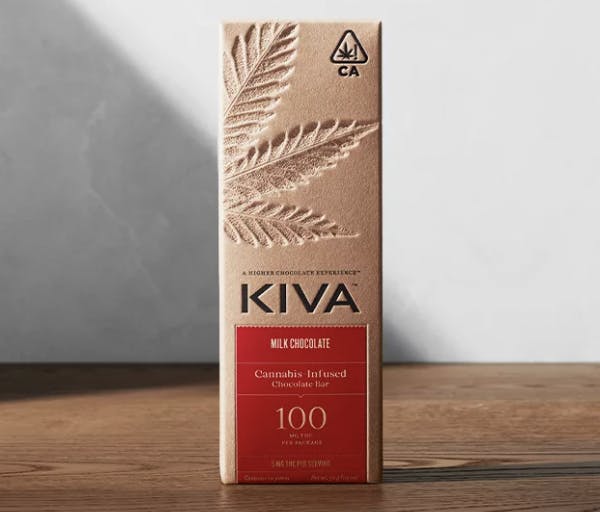 Photograph of product: KIVA I 100mg Milk Chocolate