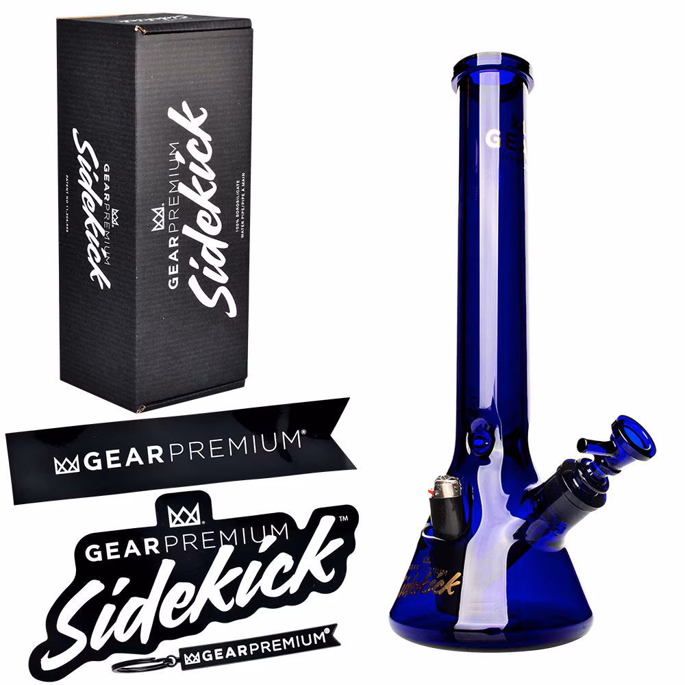 Photograph of product: Gear Premium Sidekick Glass Beaker Water Pipe |  15" | 14mm F | Licensed Gift Box Included