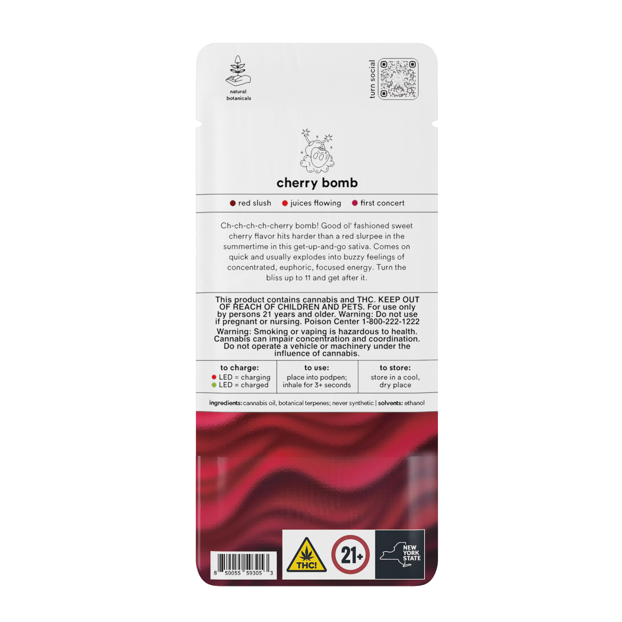 Photograph of product: TURN | CHERRY BOMB | Oui'd | 1G POD