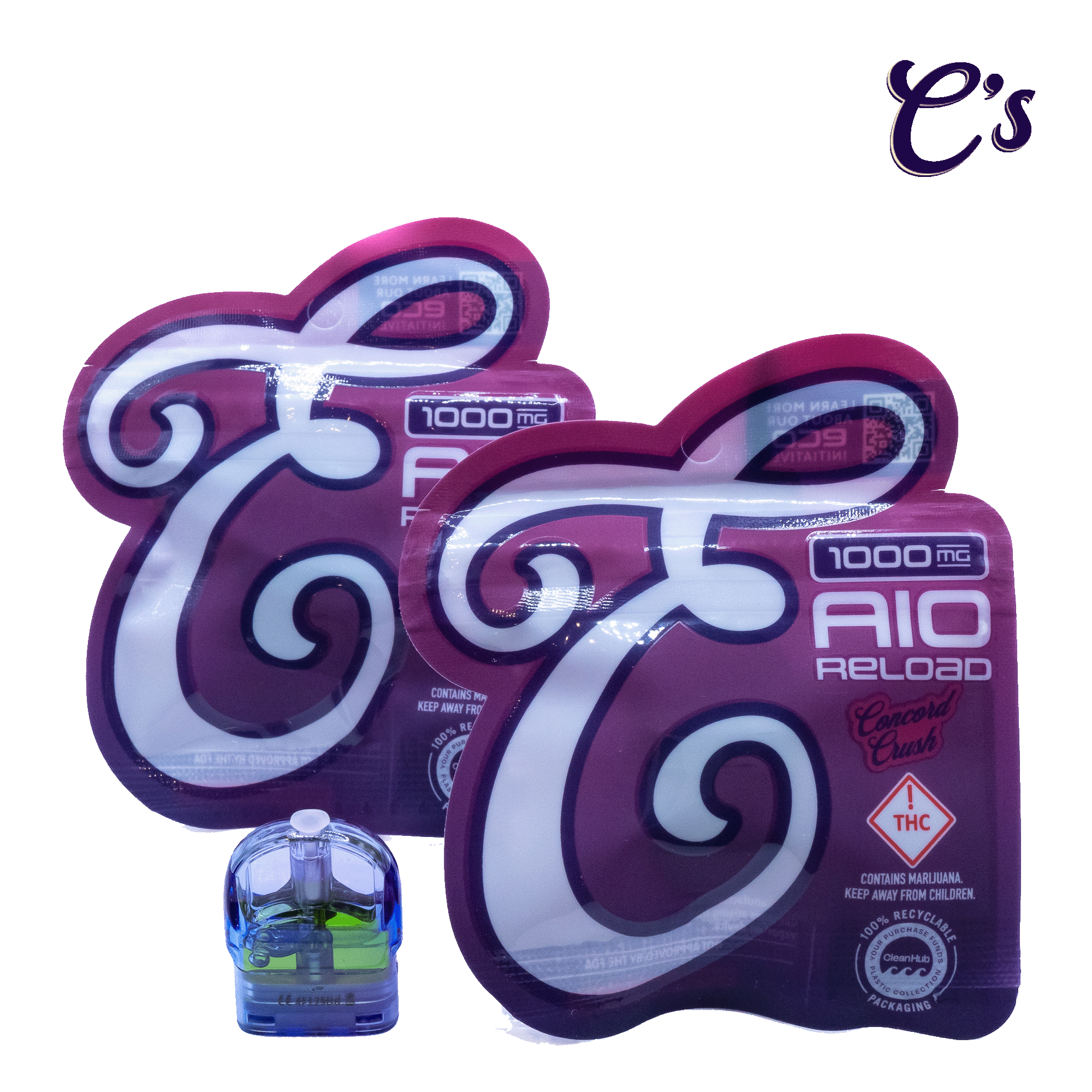 Photograph of product: Eureka | Flavored AIO Reload (H) Very Berry 1g