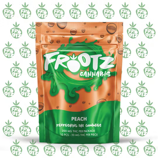 Photograph of product: Frootz - 200MG Gummies -  Peach