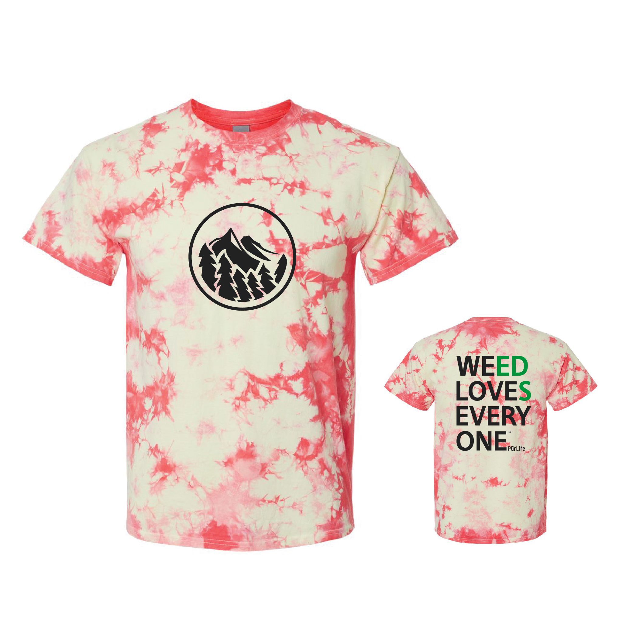 Photograph of product: Oui'd Loves Everyone  Coral Tie Dye | Men's Shirt