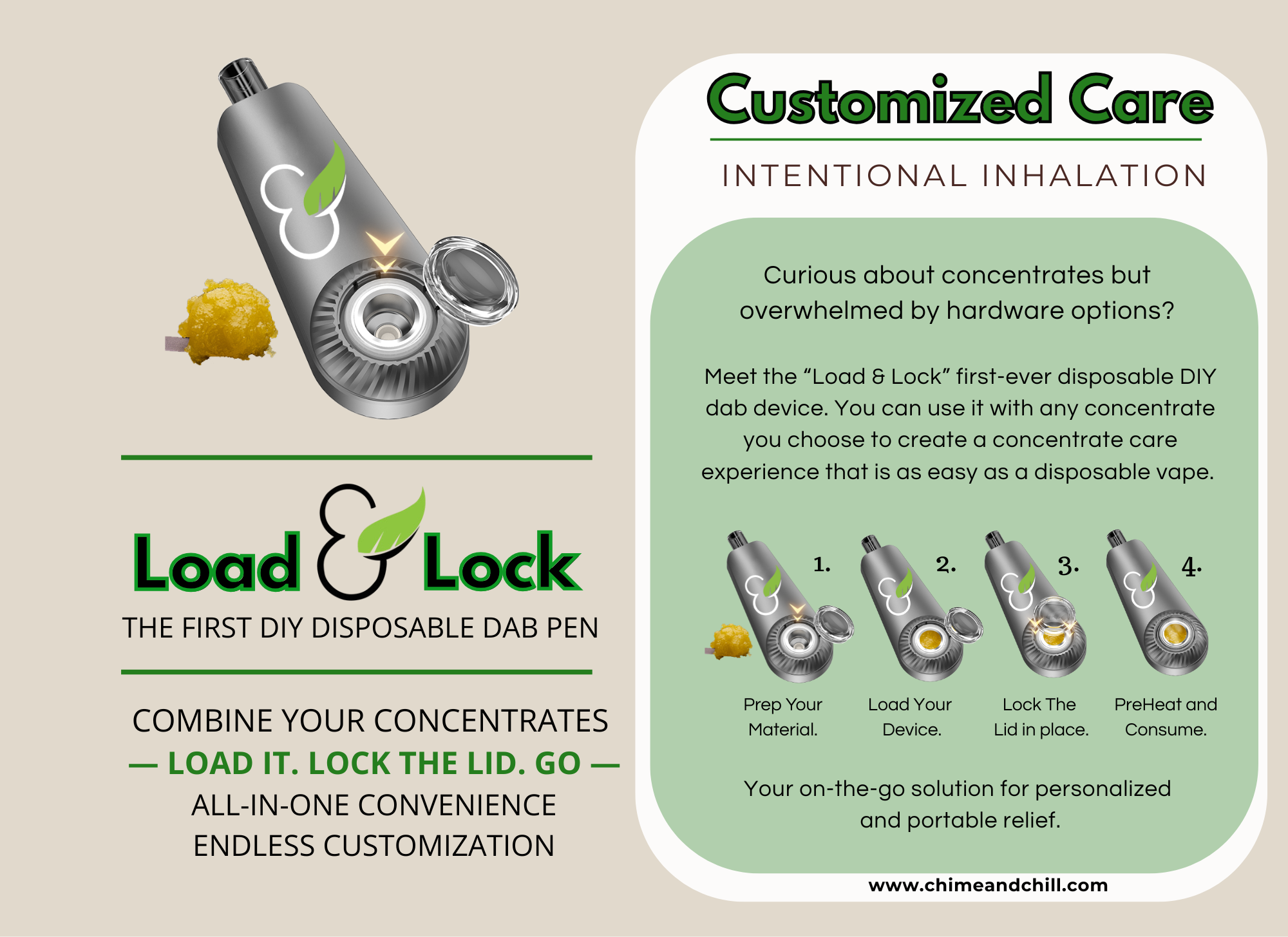 Photograph of Product: Load & Lock Disposable Dab Pen