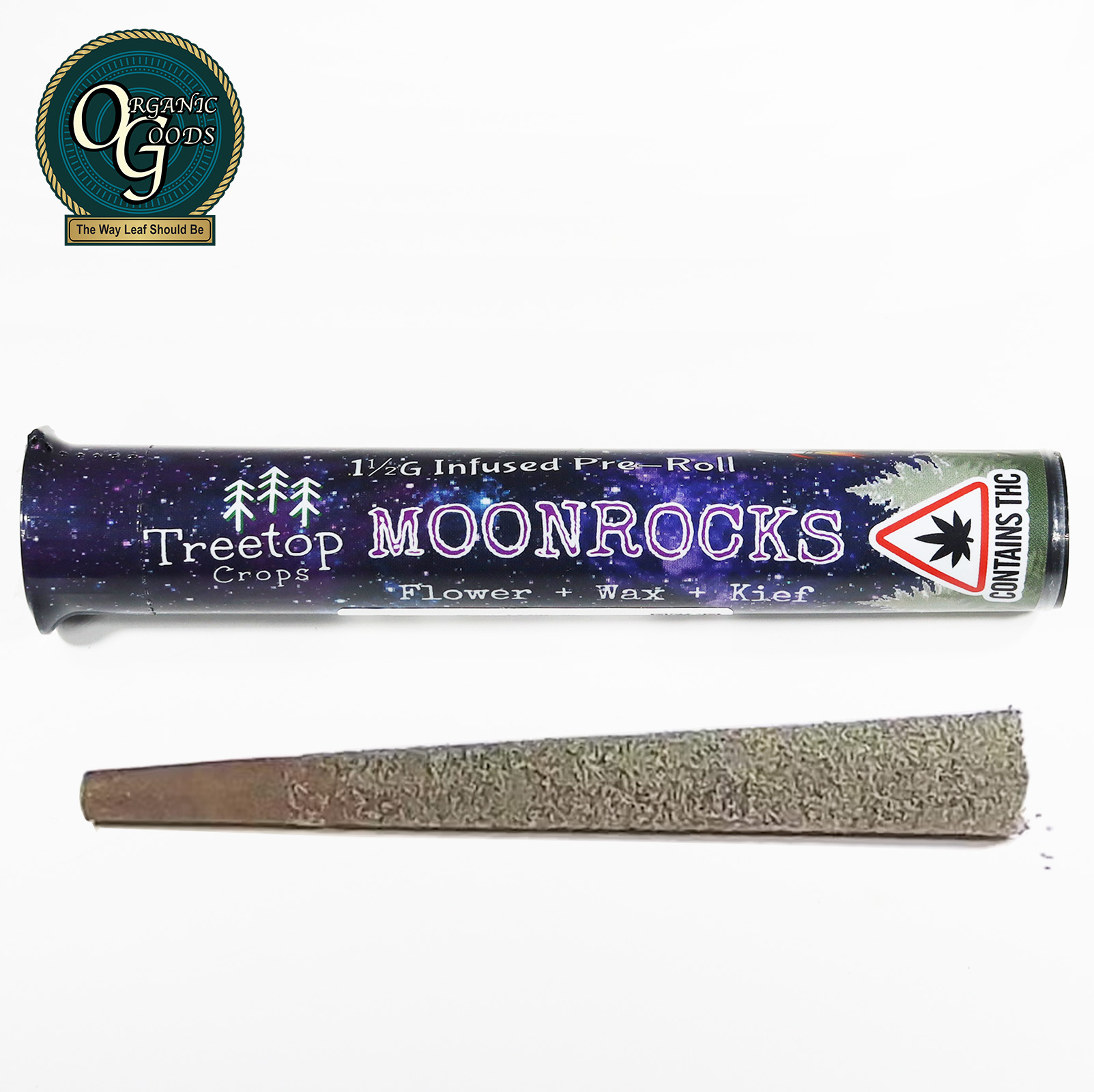 Photograph of product: Treetop Crops Moonrocks Pre-Roll Platinum Frost 1.5 G