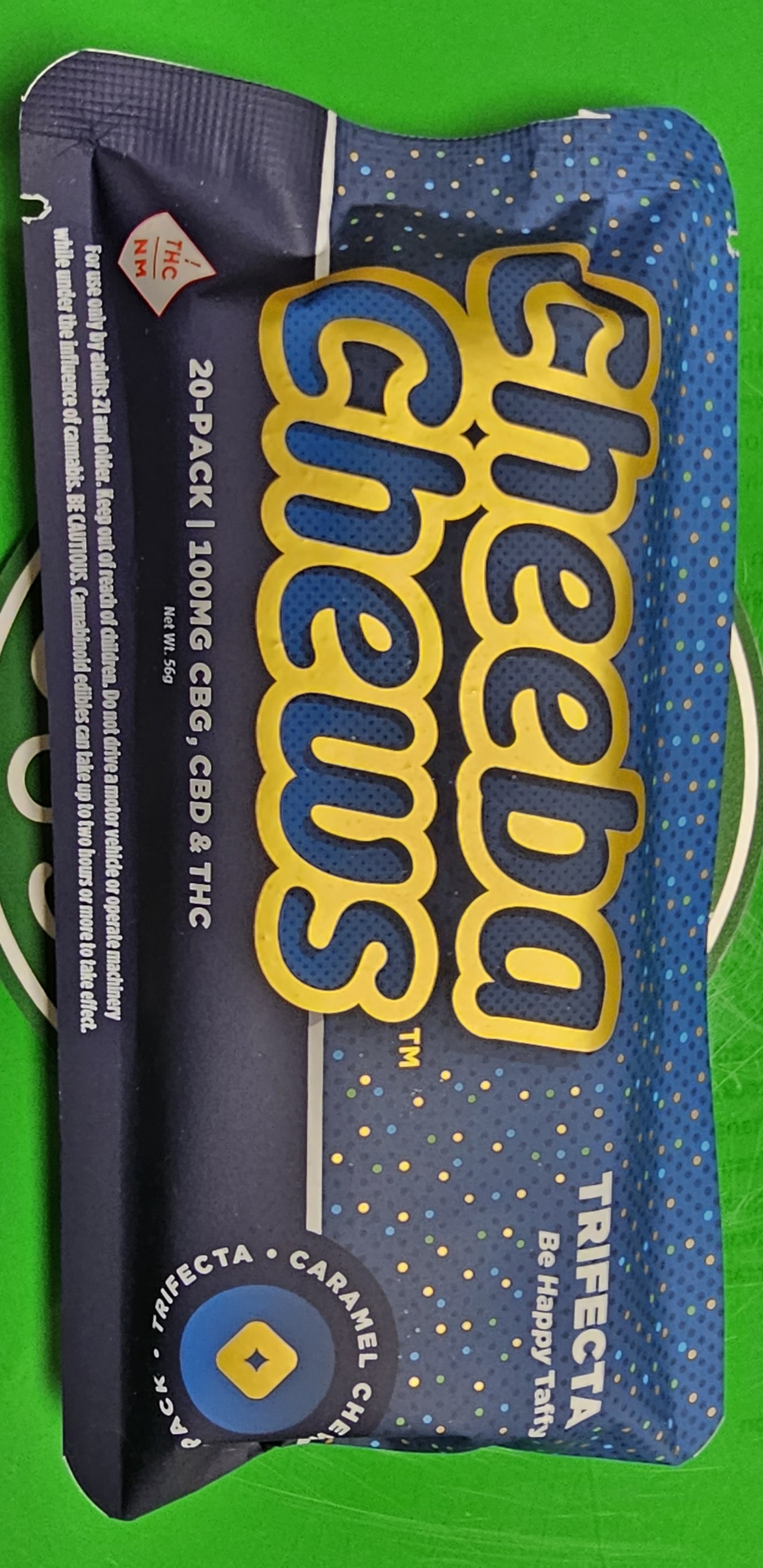 Photograph of product: Cheeba Chews - Taffy - CBG CBD - 1:1:1 Trifecta - 100mg
