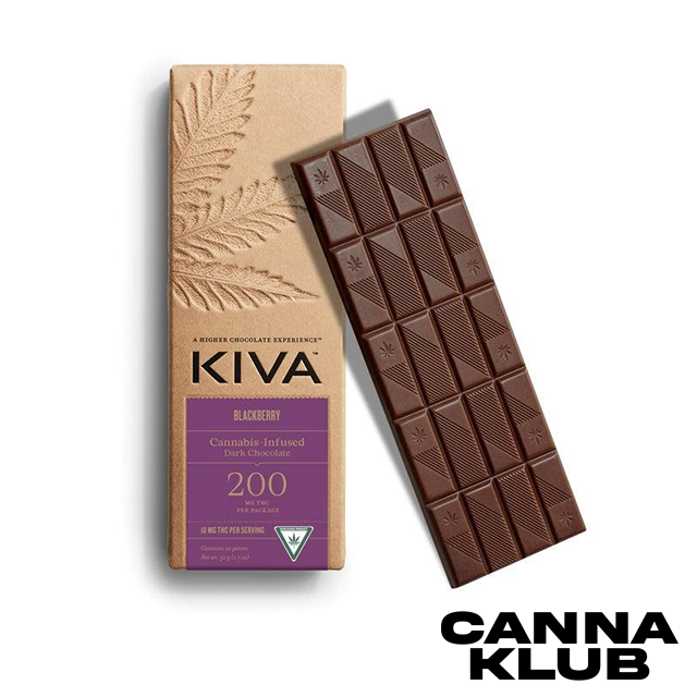 Photograph of Product: 200mg Blackberry Dark Chocolate Bar
